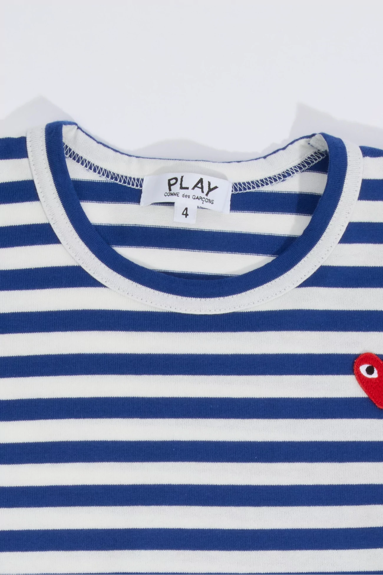 Kids Long Sleeve T-Shirt CDG PLAY Red Emblem – Blue | Centre Commercial